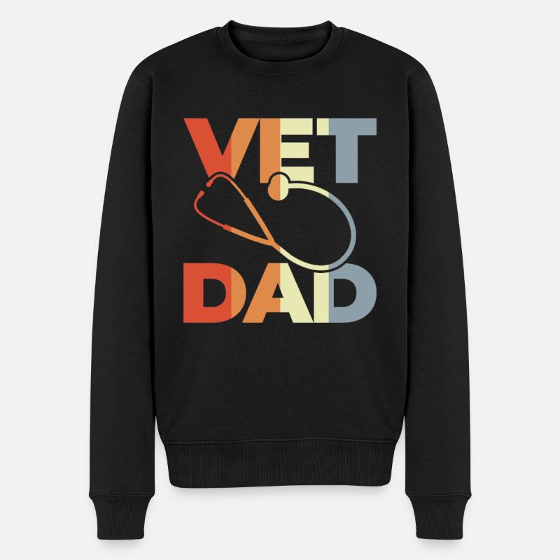 Papa vétérinaire - Pull Premium bio Homme - noir