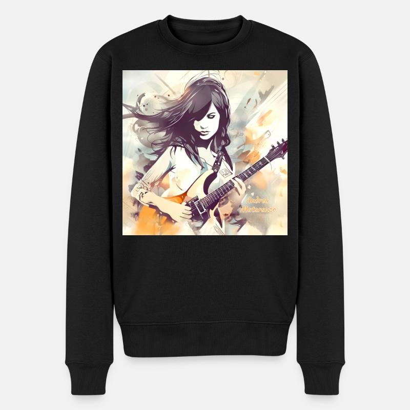 Fille Qui Aime La Musique 2 - Pull Premium bio Homme - noir