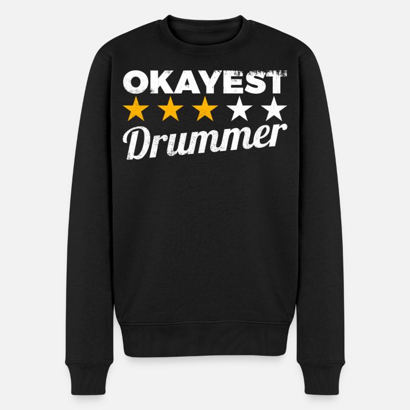 Okayest Batteur - Pull Premium bio Homme - noir