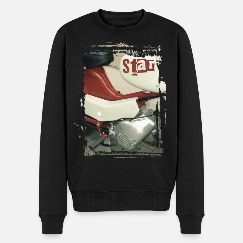 Simson Star - Männer Premium Bio Pullover - Schwarz