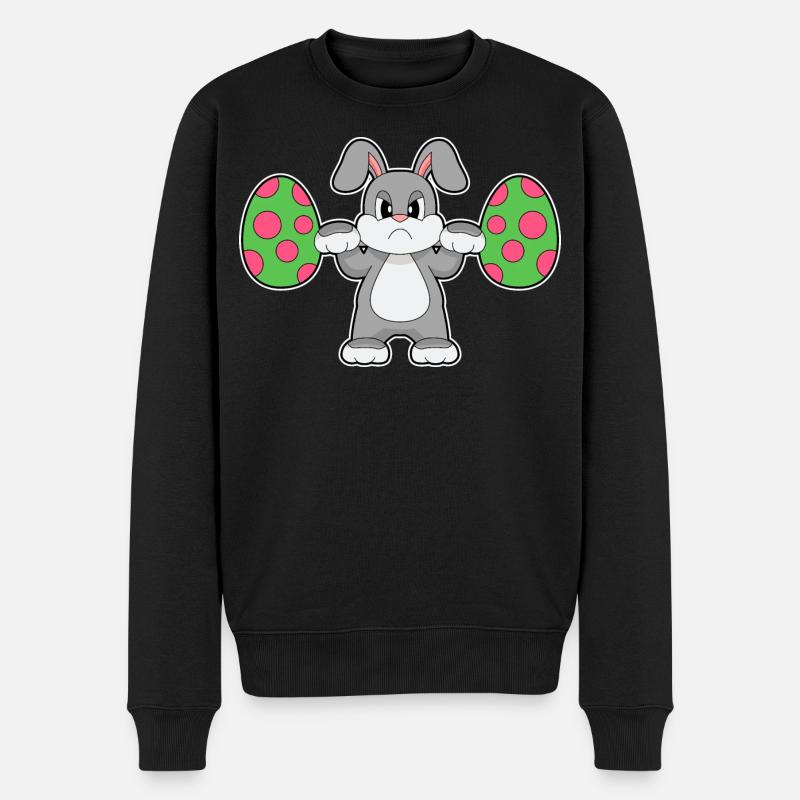 Culturisme de Pâques Bunny - Pull Premium bio Homme - noir