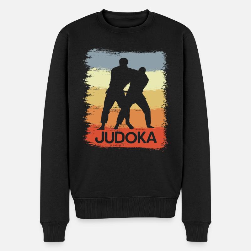 Croquis de judoka - Pull Premium bio Homme - noir