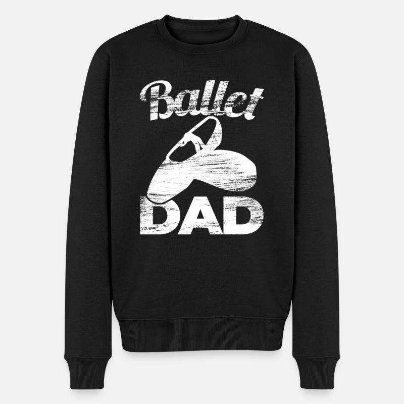 Ballett Vater - Männer Premium Bio Pullover - Schwarz