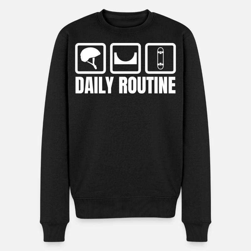 Skater Routine - Männer Premium Bio Pullover - Schwarz