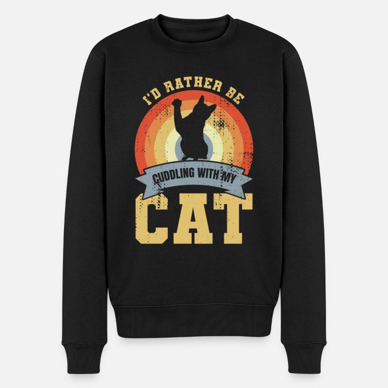 Blague de propriétaire de chat - Pull Premium bio Homme - noir