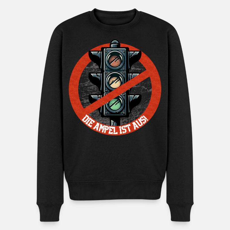 Die AMPEL ist AUS! - Männer Premium Bio Pullover - Schwarz