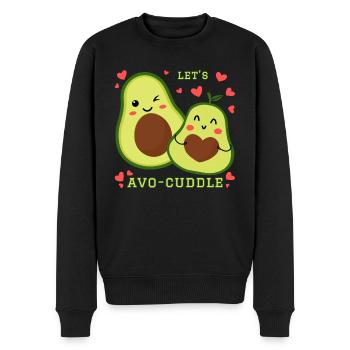 Permet à Avo-Cuddle Avocat de se blottir dans un dessin animé kawaii - Pull Premium bio Homme - noir - Devant - Nico (187cm)