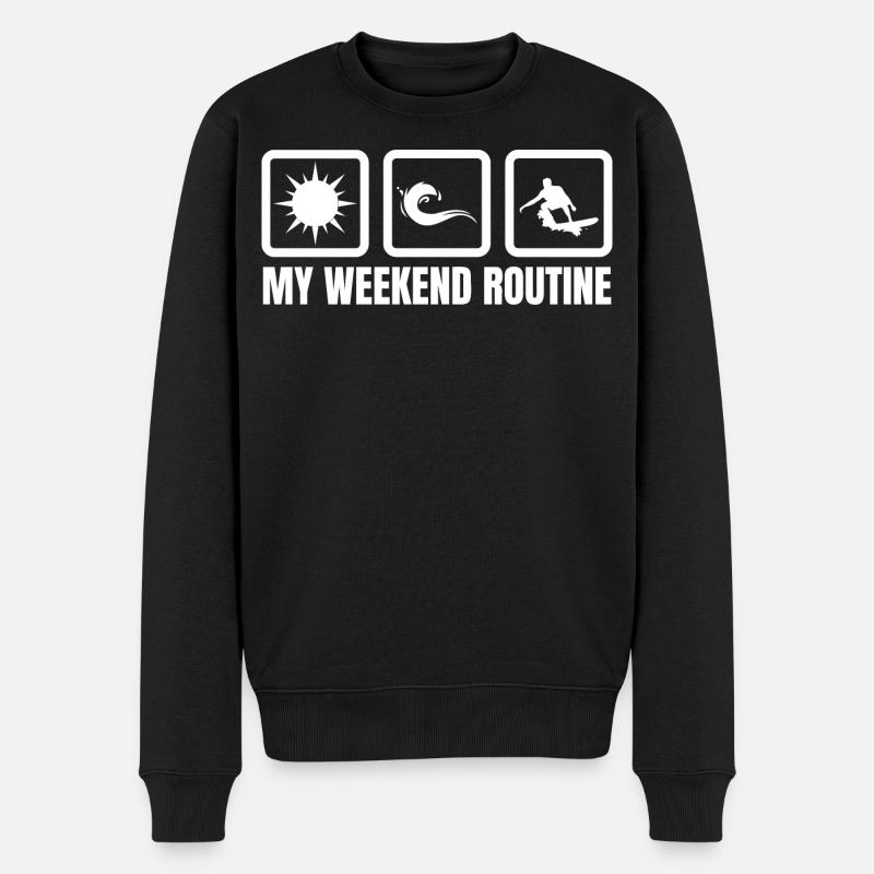 My Weekend Routine - Männer Premium Bio Pullover - Schwarz