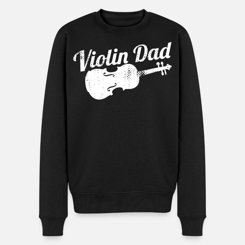 Père violoniste - Pull Premium bio Homme - noir