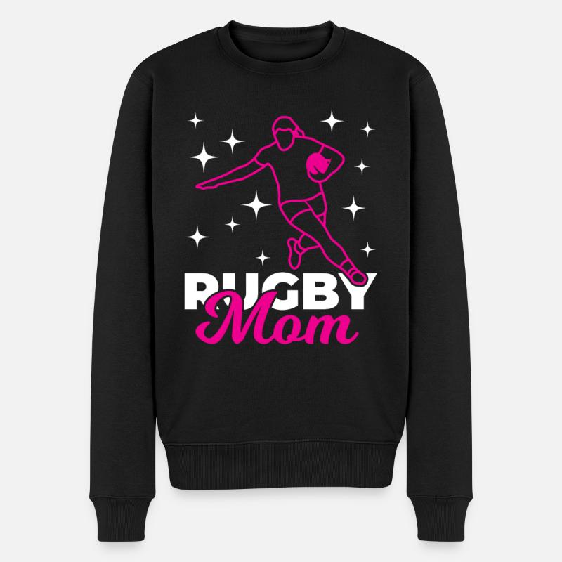 Rugby Mutter - Männer Premium Bio Pullover - Schwarz