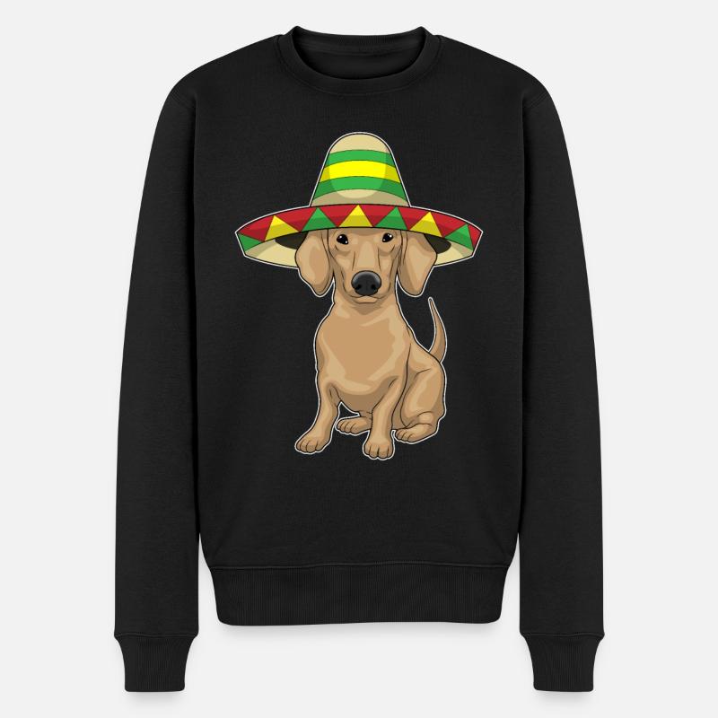 Teckel chapeau mexicain - Pull Premium bio Homme - noir