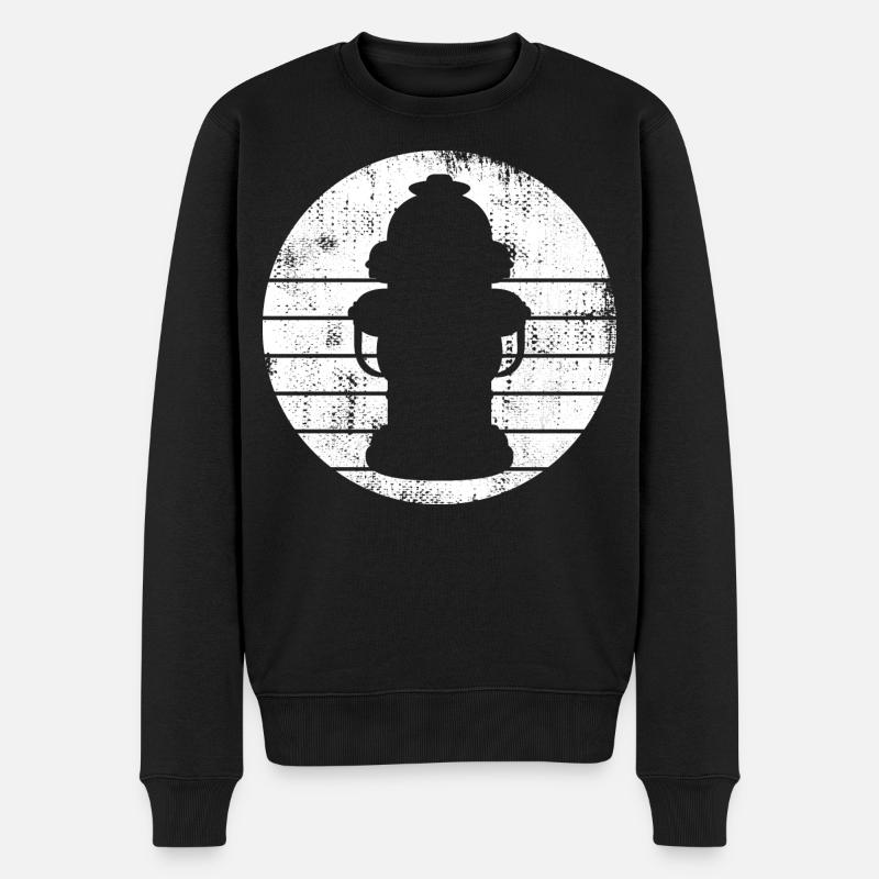 Dessin de bouche d’incendie - Pull Premium bio Homme - noir