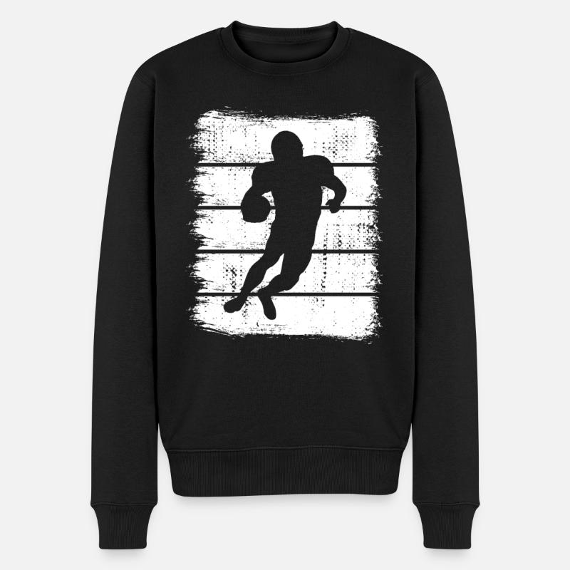 Dessin de footballeur - Pull Premium bio Homme - noir