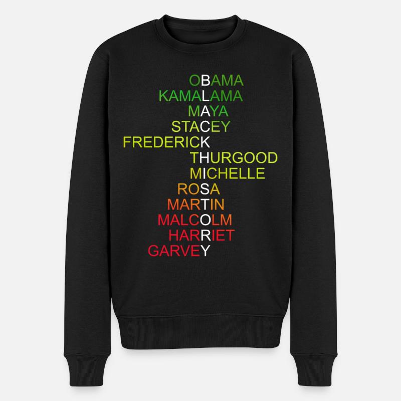 Black History Month Black Pride - Männer Premium Bio Pullover - Schwarz