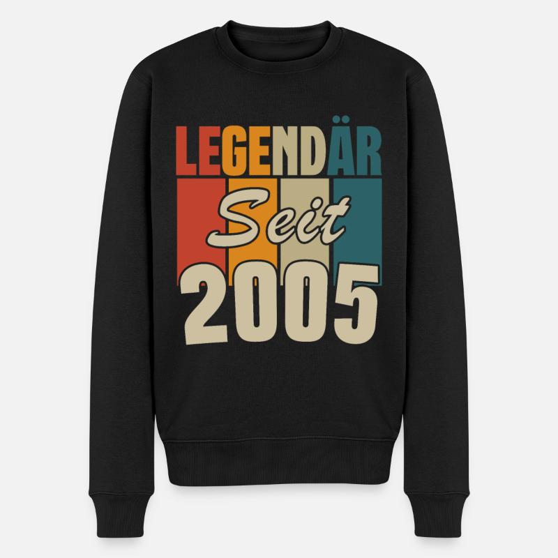 Legendär seit 2005 - Männer Premium Bio Pullover - Schwarz