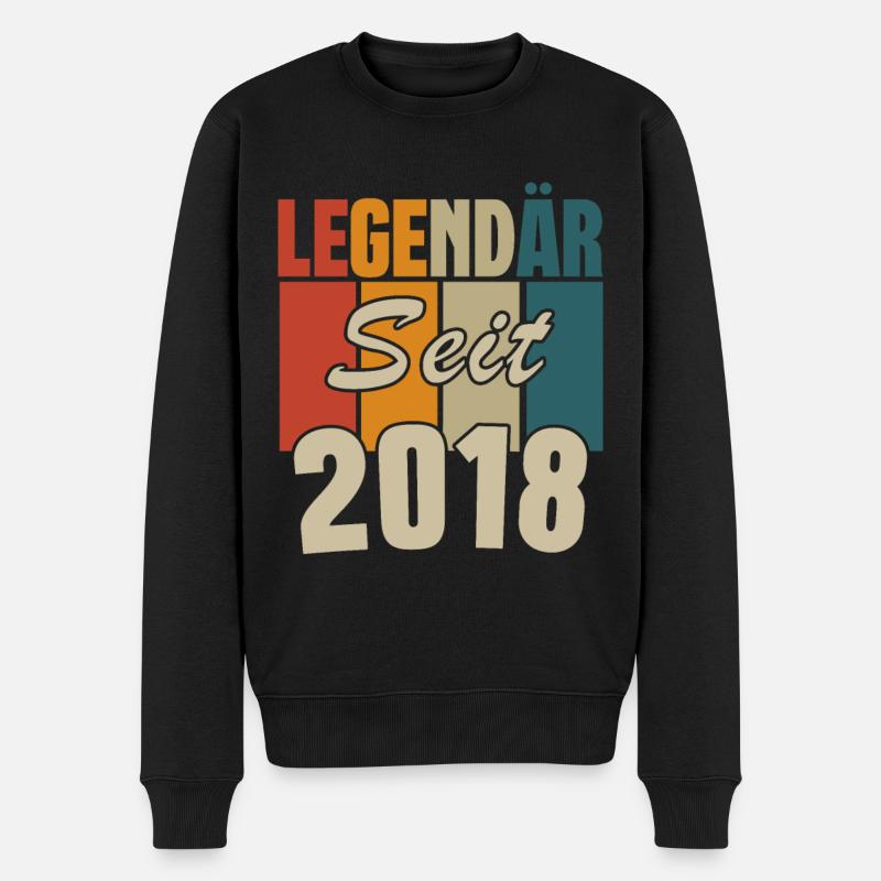Legendär seit 2018 - Männer Premium Bio Pullover - Schwarz