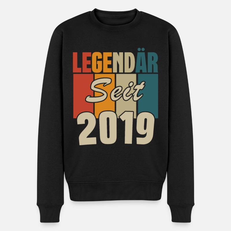 Legendär seit 2019 - Männer Premium Bio Pullover - Schwarz
