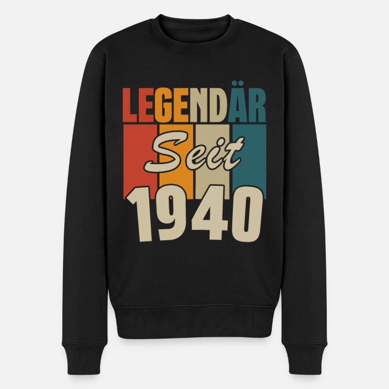 Legendär seit 1940 - Männer Premium Bio Pullover - Schwarz