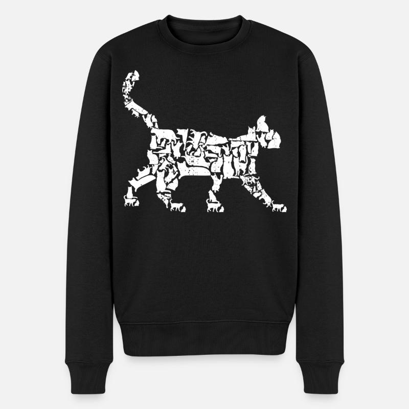 Dessin de chat - Pull Premium bio Homme - noir