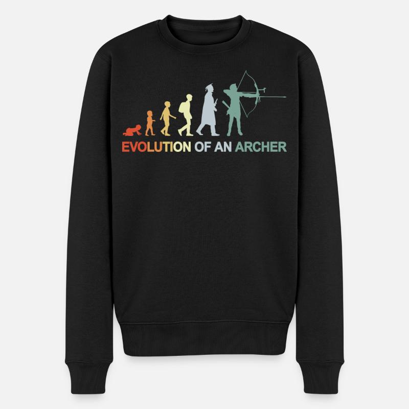 Évolution des archers - Pull Premium bio Homme - noir