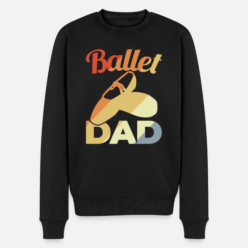 Ballet Dad - Männer Premium Bio Pullover - Schwarz
