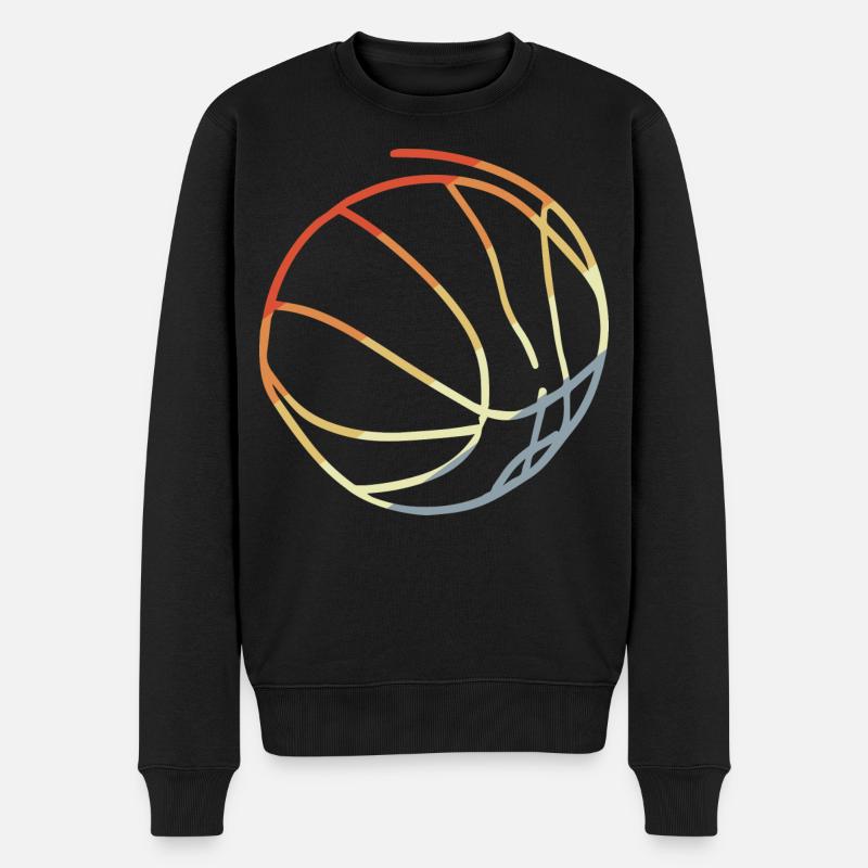 Style rétro de basket-ball - Pull Premium bio Homme - noir
