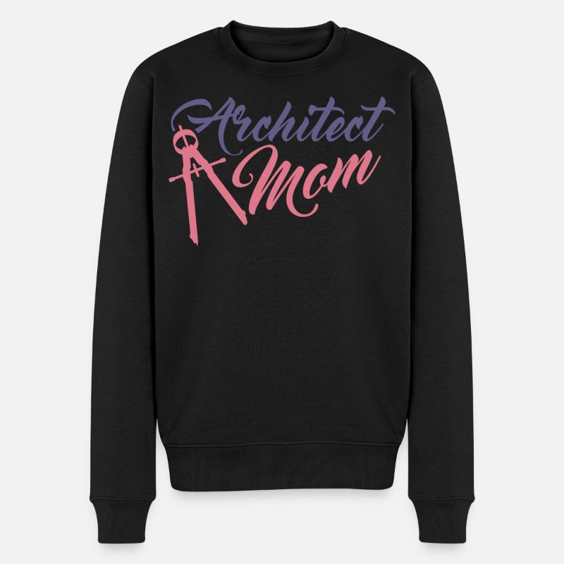 Lustige Architekt Mutter - Männer Premium Bio Pullover - Schwarz