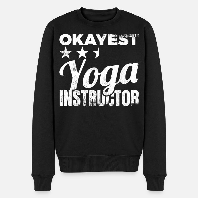 Durchschnittlicher Yogalehrer - Männer Premium Bio Pullover - Schwarz