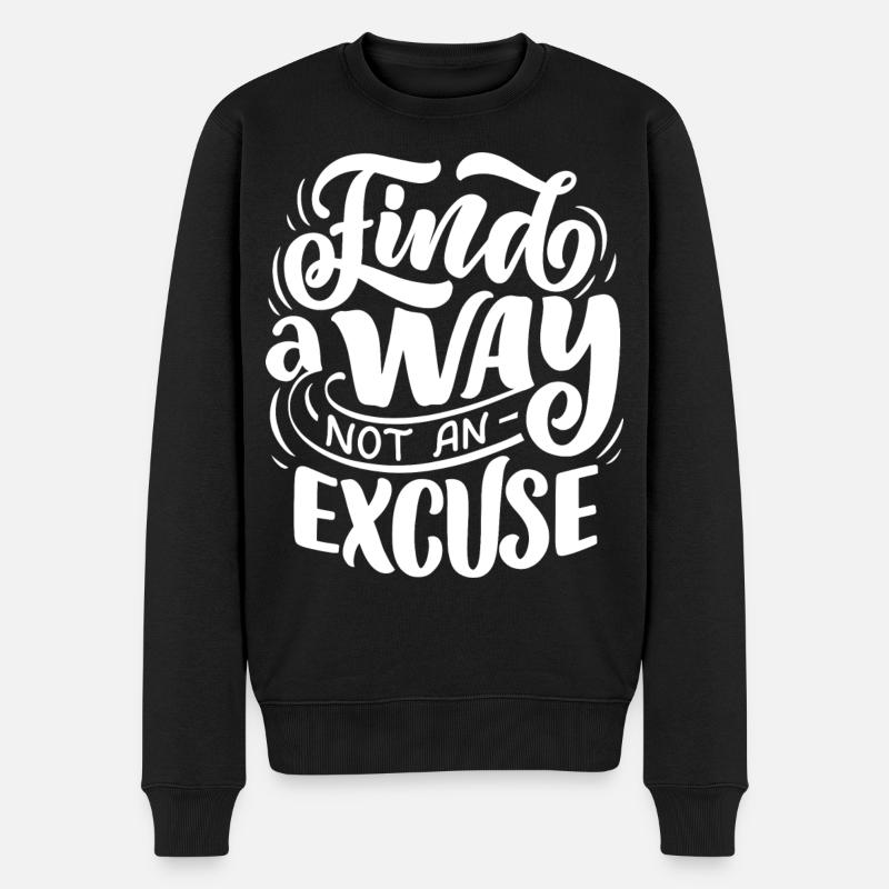 Find a way - Männer Premium Bio Pullover - Schwarz