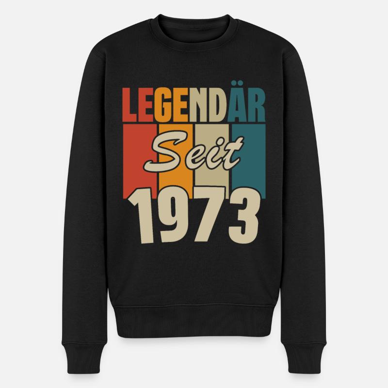 Legendär seit 1973 - Männer Premium Bio Pullover - Schwarz
