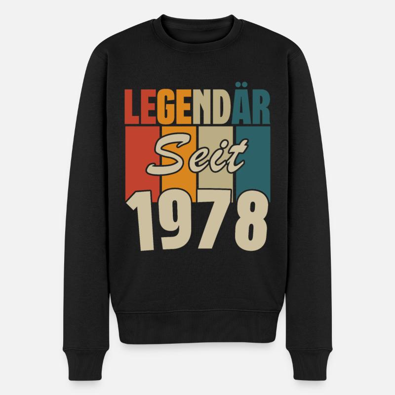 Legendär seit 1978 - Männer Premium Bio Pullover - Schwarz