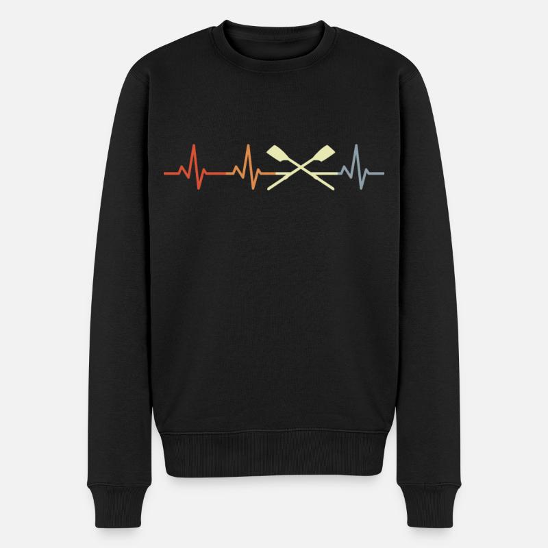 Palpitations cardiaques du gouvernail - Pull Premium bio Homme - noir