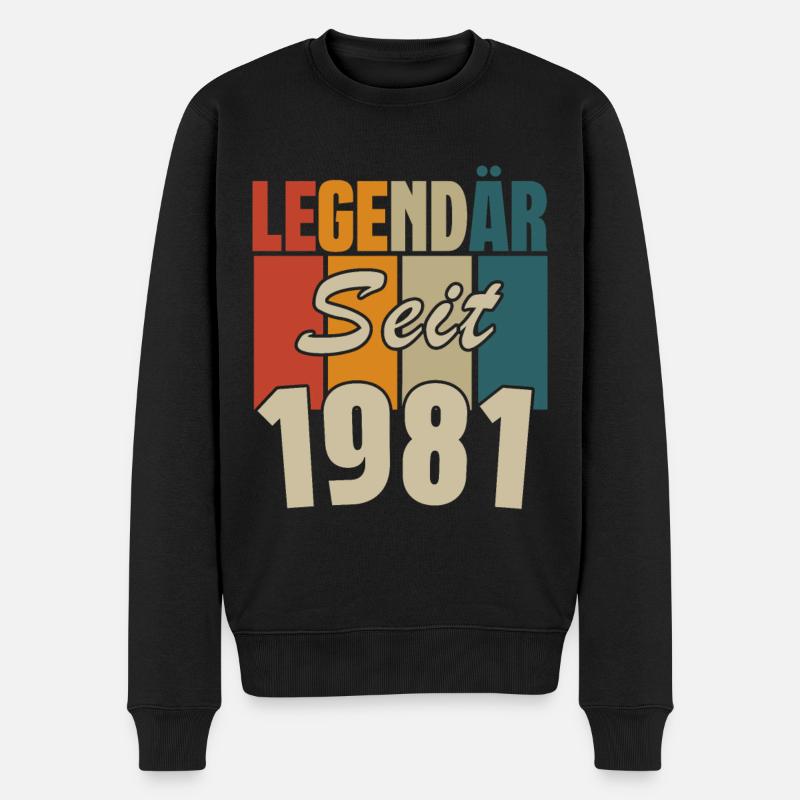 Legendär seit 1981 - Männer Premium Bio Pullover - Schwarz