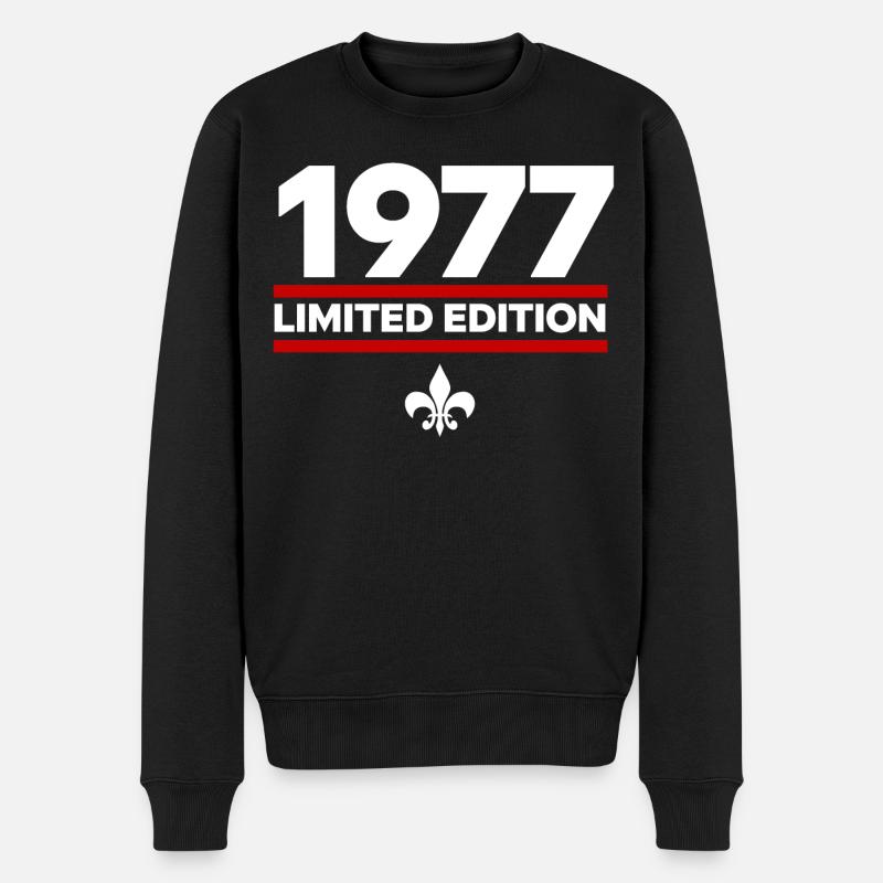 1977 Limited Edition - Männer Premium Bio Pullover - Schwarz