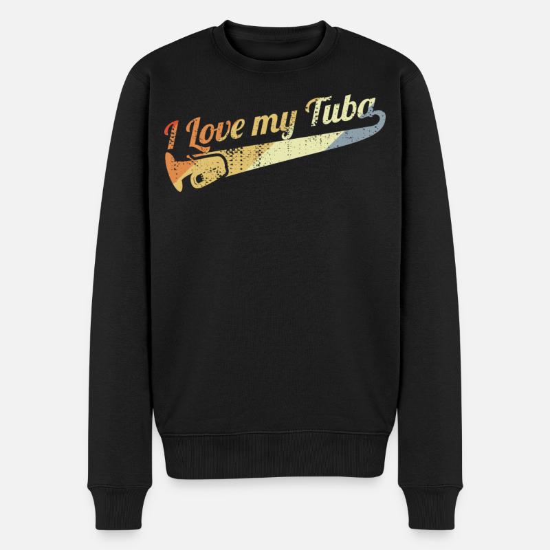 J’adore le tuba - Pull Premium bio Homme - noir