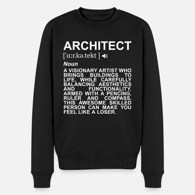 Architekt Definition - Männer Premium Bio Pullover - Schwarz