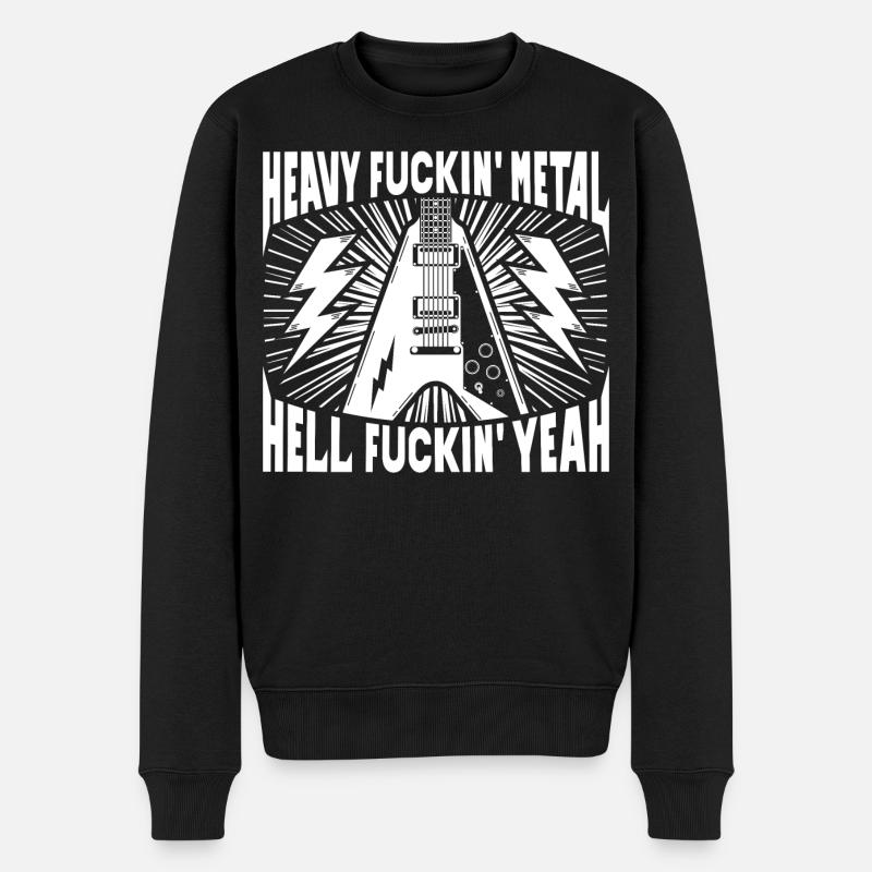 Heavy Metal : ! - Pull Premium bio Homme - noir