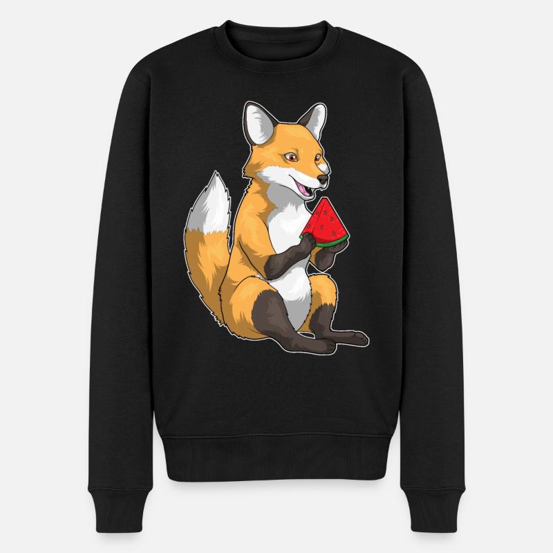 Fruit de la pastèque Fox - Pull Premium bio Homme - noir