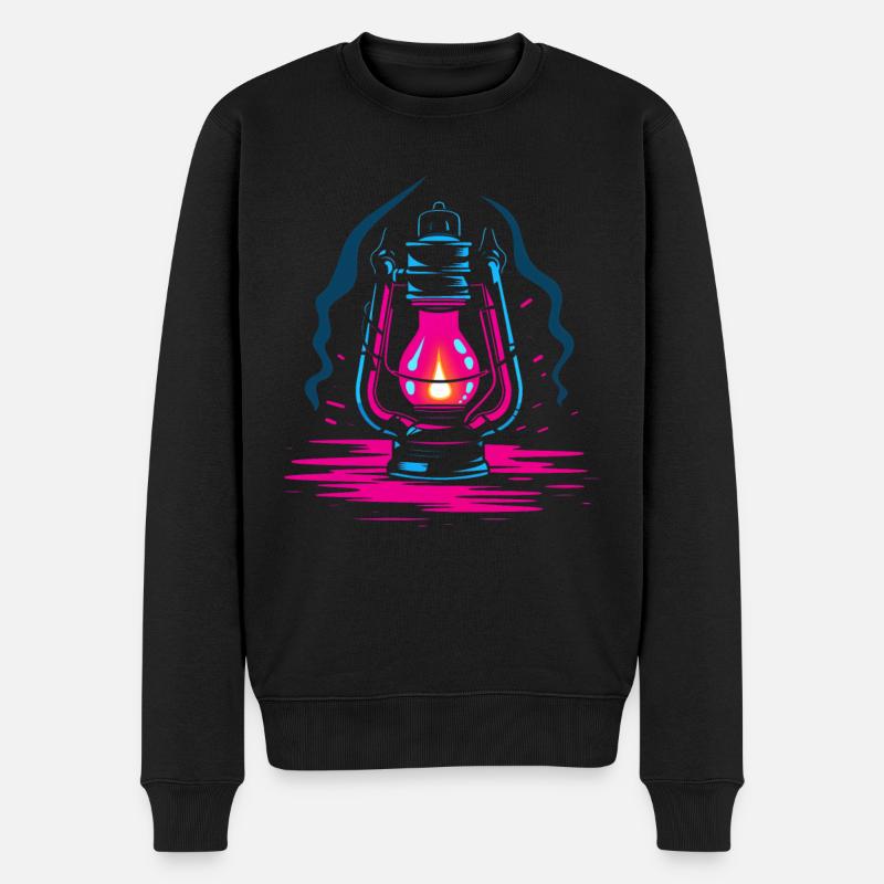 Lampe à huile Look rétro - Pull Premium bio Homme - noir