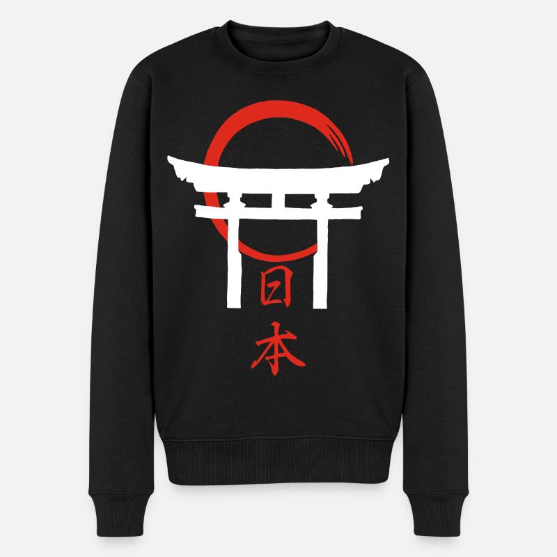 Porte Torii (blanc) - Pull Premium bio Homme - noir