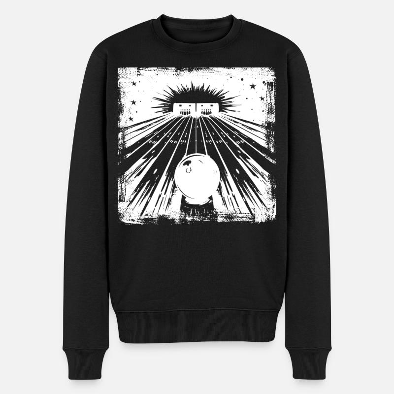 Bowling Center - Männer Premium Bio Pullover - Schwarz
