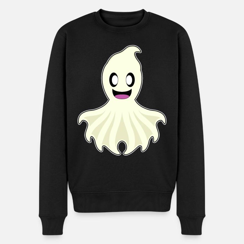 Krake Geist - Männer Premium Bio Pullover - Schwarz