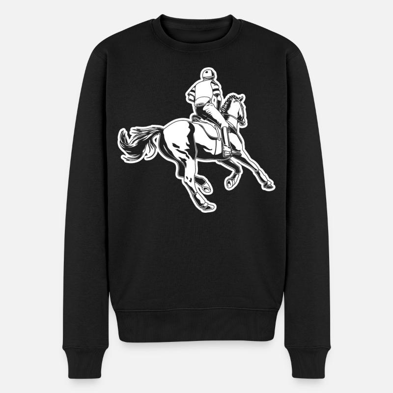 Reiter - Männer Premium Bio Pullover - Schwarz