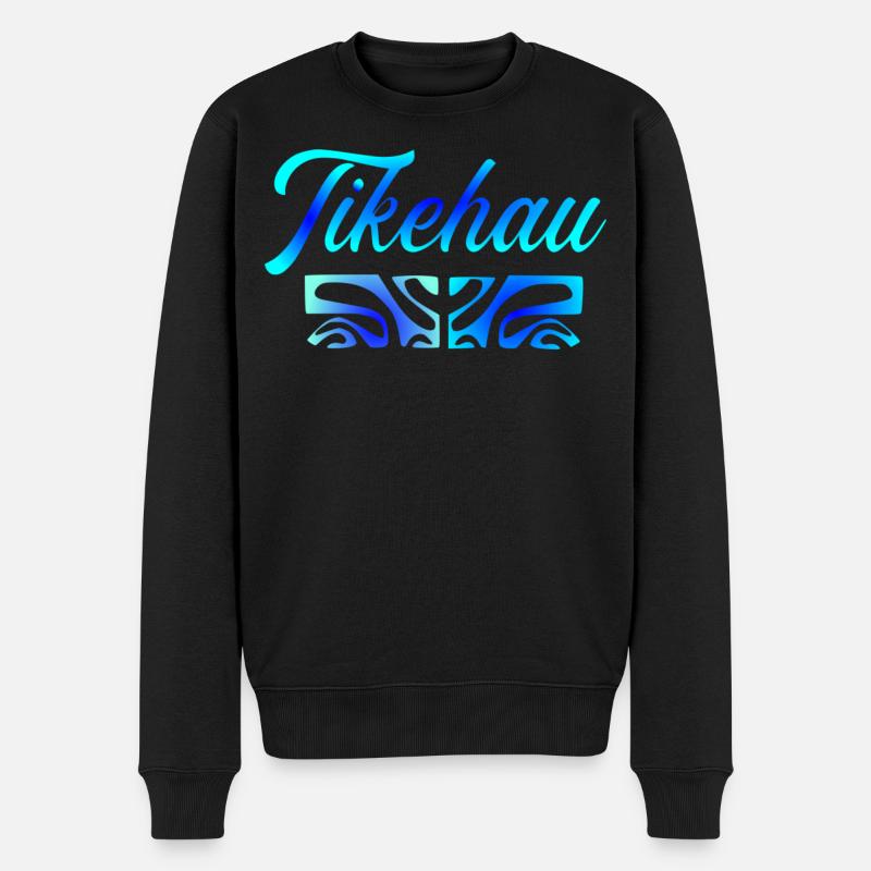 TIKEHAU (Lagunenblau) - Männer Premium Bio Pullover - Schwarz