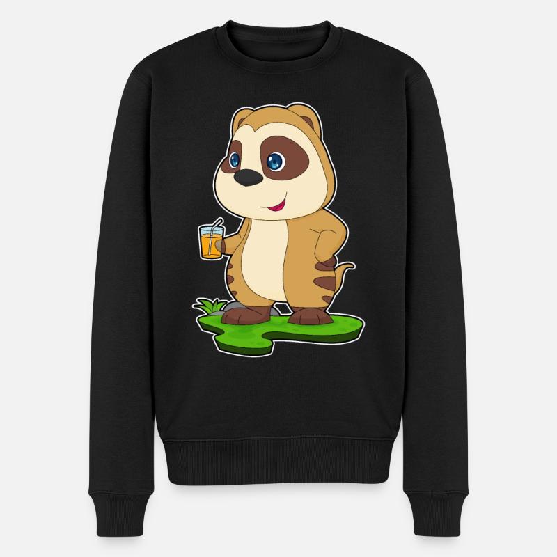 Erdmännchen Saft - Männer Premium Bio Pullover - Schwarz