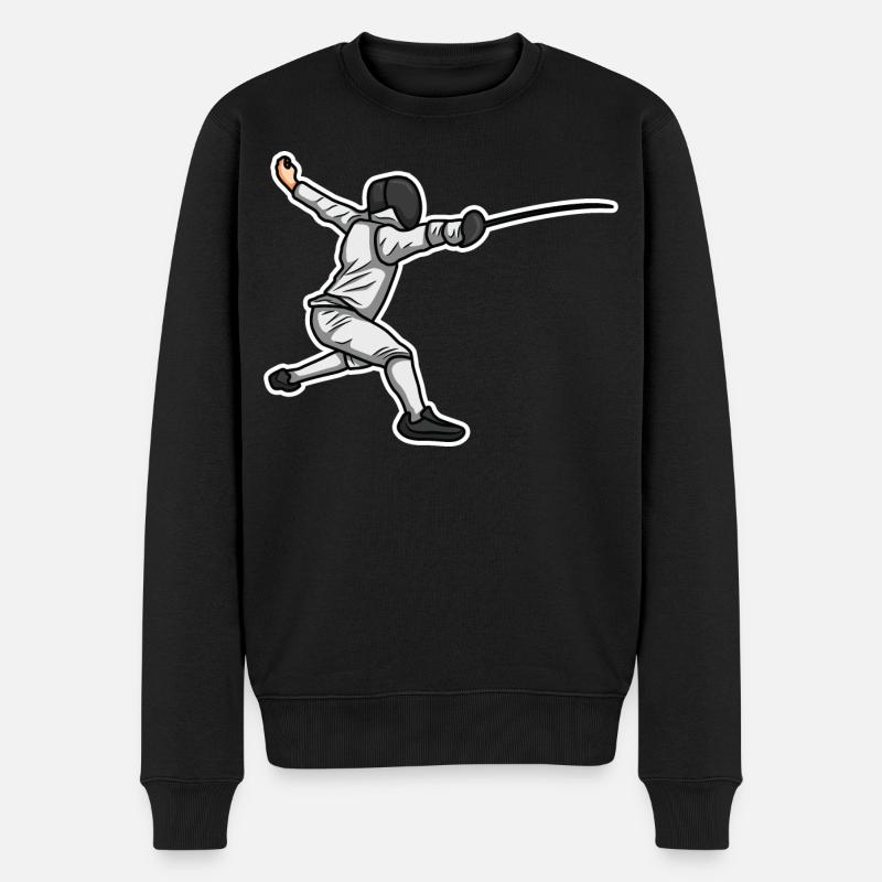 Kleiner Fechter - Männer Premium Bio Pullover - Schwarz