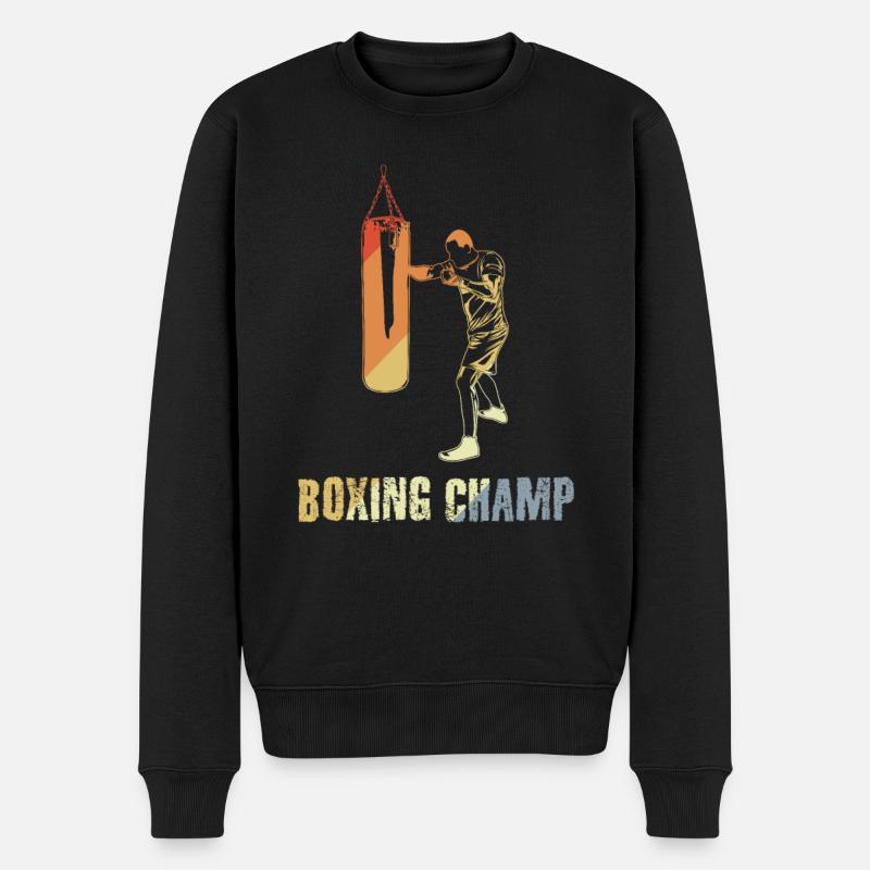 Box Champion - Männer Premium Bio Pullover - Schwarz