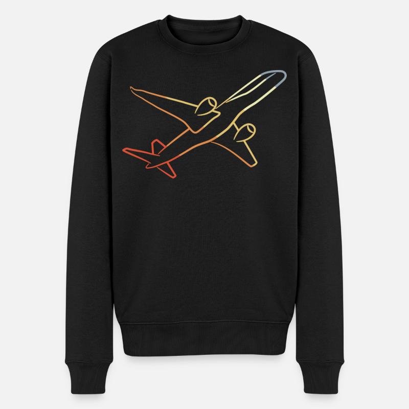 Avion rétro - Pull Premium bio Homme - noir