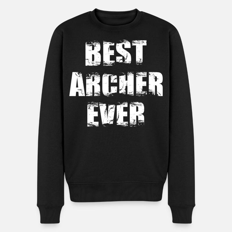 Bester Bogenschütze - Männer Premium Bio Pullover - Schwarz