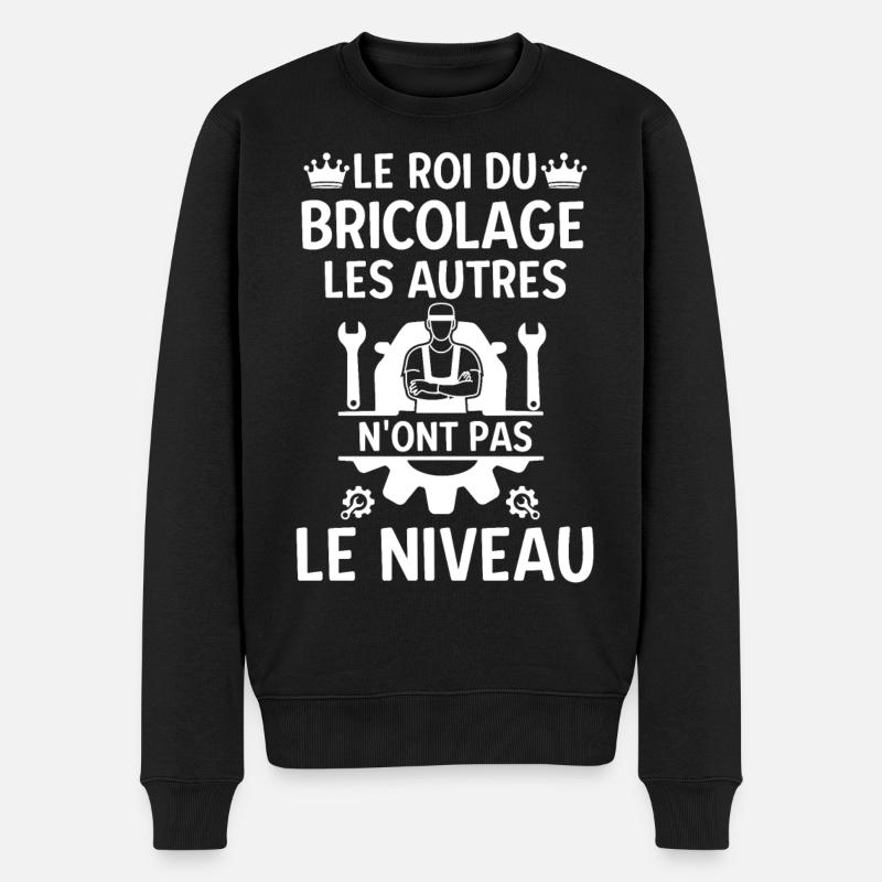 Roi du bricolage 1 - Pull Premium bio Homme - noir